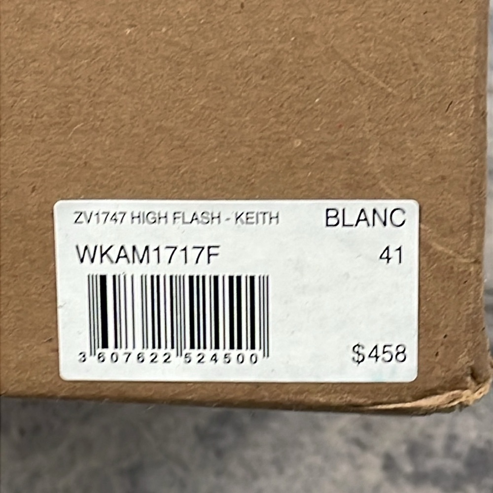 NIB Zadig & Voltaire High Flash Keith Leather High Top Sneakers White Sz 41 - Picture 5 of 16